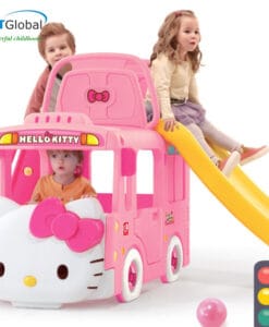 Bể bóng cầu trượt Hàn Quốc xe Bus Hello Kitty 3 trong 1 Y1601 (Quà Tặng Tuỳ Theo Chương Trình)