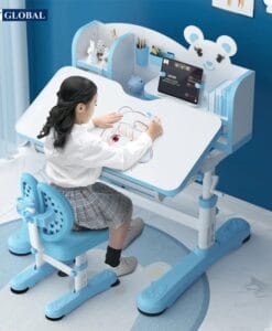 Bộ bàn ghế chống gù chống cận màu xanh BBT Global BB205