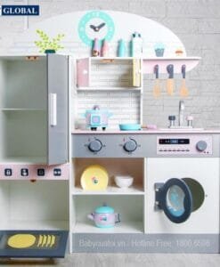 Bộ đồ chơi nấu ăn gỗ cao cấp Cỡ Đại nhiều chức năng MSN19033