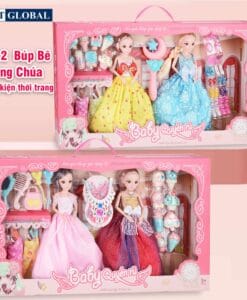 Búp bê thời trang 2 công chúa cỡ lớn hộp dài 62cm W6604E