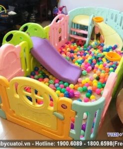 Cầu trượt bể bóng Hàn Quốc đa năng 2 trong 1 Y1525 (tặng kèm 1 cặp cạnh Y1422 hoặc Y1423)