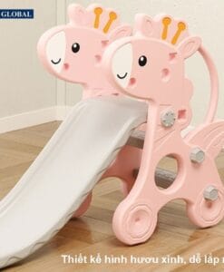 Cầu trượt hươu máng dài có ném bóng rổ BSL300 (Quà Tặng Tuỳ Theo Chương Trình)