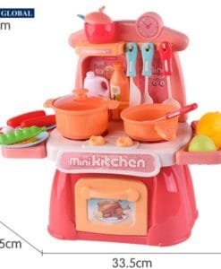 Đồ chơi bếp nấu ăn cho bé 26 chi tiết xanh 889-173