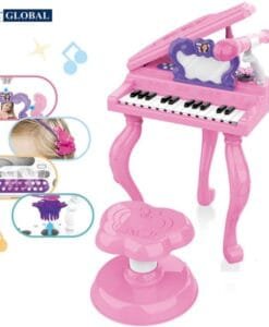 Đồ chơi đàn Piano kèm set trang điểm có ghế ngồi cho bé J93-01